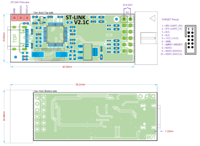 STLINK PCB Drawing